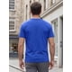 thumbnail image 3 of INSPIRE CHIC Camiseta de Hombre 100% Algodón Manga Corta Camiseta de Verano 3XL Azul Real, 3 of 5