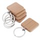 thumbnail image 5 of 5X Encantos De Madera En Blanco Para DIY Personal Keychain Square 37x37mm, 5 of 5