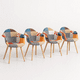 thumbnail image 1 of Pack de 4 Butacas Sitial Patchwork Acolchado Wood - Naranjo, 1 of 7