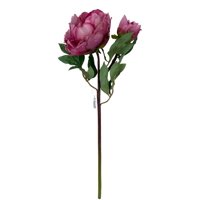 Corel - Peonia Con Boton Rosa Oscuro 54Cm Con Acabado Natural