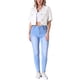 thumbnail image 2 of INSPIRE CHIC Chaqueta de Jean Recortada de Manga Corta con Botones y Desgastada para Mujer, Regreso a Clases, Blanca XL, 2 of 6