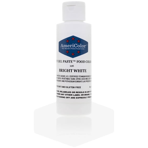 Colorante alimentario AmeriColor Soft Gel Paste Blanco Brillante 170 ml