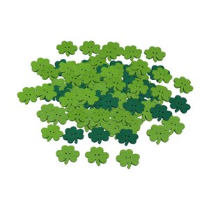 Magideal - 50 Piezas Botones De Trébol De Madera Accesorios Irlandeses Decoraciones Para Ropa Piezas Para Bricolaje Reutilizables Adecuado Para Manualidades Y Costura Color Sólido