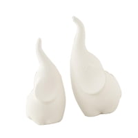 Magideal - Figurita De , Estatua De Cerámica, Mesa De Regalo, Escultura De Adorno De Animal Para Soporte De Tv, Decoración Interior, Cocina, Restaurante, Blanco