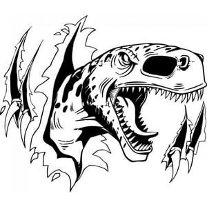 Rienda Libre Graphics - Decomural T Rex Attack Jurassic Park Ws-33661