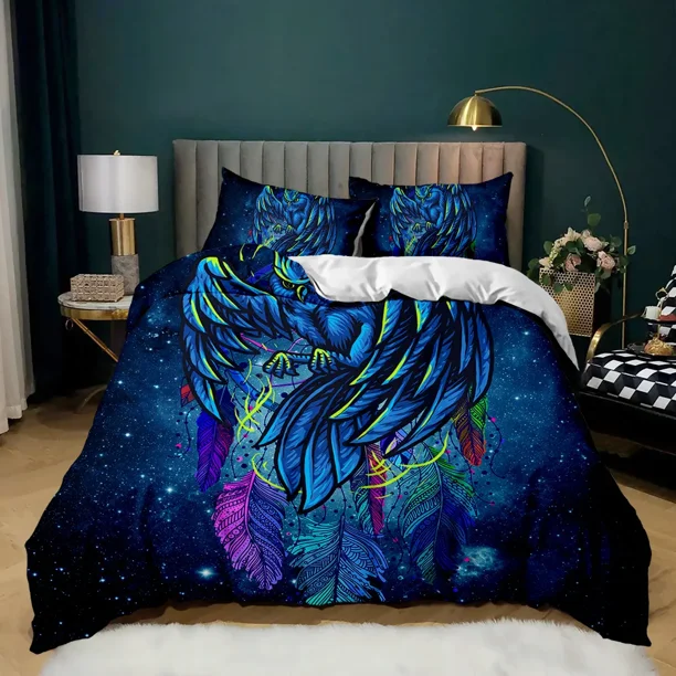 Animal Dream Catcher Duvet Cover Set Indian Dream Catcher Animal Bedding Set Adults Exotic Style Bohemia Polyester Quilt Cover