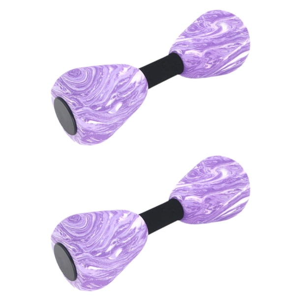 2 mancuernas acuáticas para piscina, barra de natación portátil para entrenamiento de natación, pesas de espuma para piscina, spa, gimnasio y fitness. Violeta y blanco