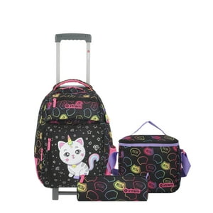 Pack Mochila Con Ruedas Xtrem Run 5Xt Gato Negro