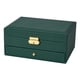 thumbnail image 2 of Caja de almacenamiento de joyas con espejo de cajón Compartimentos extraíbles Titular Organizador Vitrina para pulseras Espárragos para mujeres 4 ganc , Verde, 2 of 5