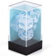 thumbnail image 3 of Juego poliédrico de 7 dados Chessex Borealis Icicle-azul claro con luminaria, 3 of 9