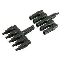 Soliot - Conector Mc4 Quíntuple (5 En 1) Par Macho/Hembra Solar