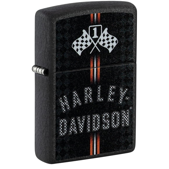 Mechero De Bolsillo Harley Davidson Con Diseño De Banderas A Cuadros