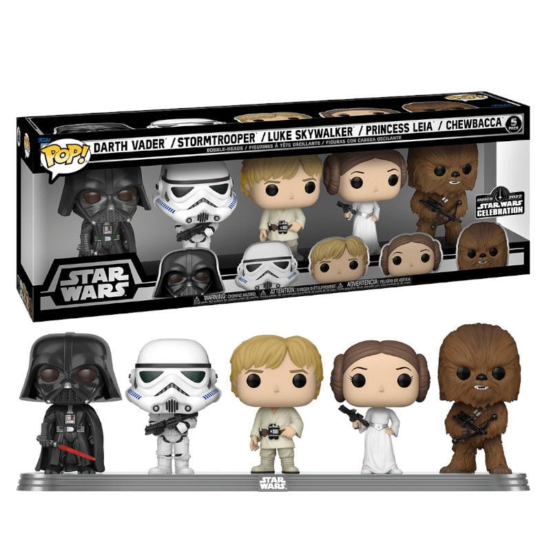 Funko Pop 5 Pack Star Wars Vader Trooper Luke Leia Chewbacca | Lider