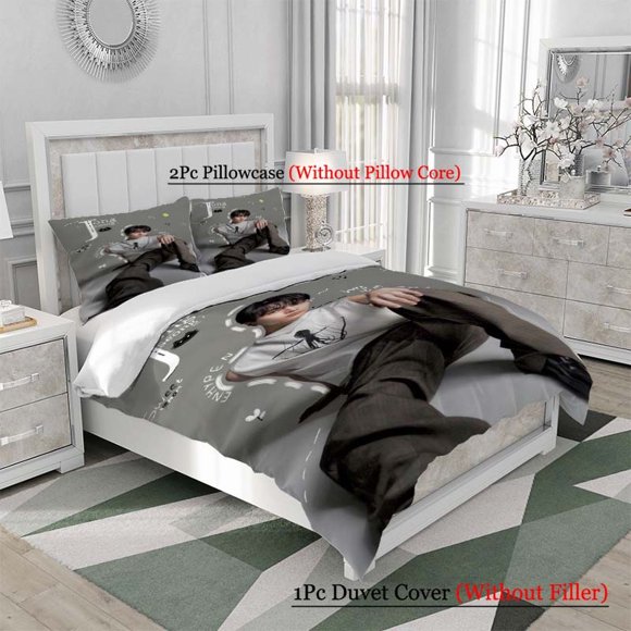 3pcs Park Jong-seong Fashion Promotional Photo Print Set Soft and Comfortable Bedding Set