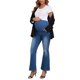 thumbnail image 2 of INSPIRE CHIC Jeans de Maternidad para Mujeres Corte Bota Pierna Rota Alta Elasticidad Sobre el Vientre Pantalones de Mezclilla Acampanados Casual S Azul, 2 of 6