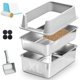 thumbnail image 1 of Caja de arena FUTAM XL 58 cm x 37 cm de acero inoxidable, 1 of 8