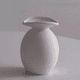 thumbnail image 3 of Florero Vintage Ceramica Cuello Blanco 28x28x26cm, 3 of 3