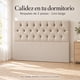 thumbnail image 2 of Respaldo Moderno Cama 2 Plaza Capitoné Lino Color Beige, 2 of 8