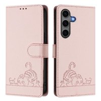 Funda Tipo Cartera Foxdock Para Samsung Galaxy S25 Plus Con Soporte, Ranuras, Rfid, Diseño De Gato