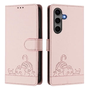 Funda Tipo Cartera Foxdock Para Samsung Galaxy S25 Plus Con Soporte, Ranuras, Rfid, Diseño De Gato