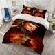 thumbnail image 1 of 3pcs French Rock Legend Johnny Flame Guitar Digital Print Bedding Set, 1 of 1