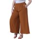 thumbnail image 4 of Pantalones Palazzo Casuales con Bolsillos y Cintura Elástica de Pierna Ancha para Mujer de Talla Grande Agnes Orinda, Talla 2X, Marrón, 4 of 6