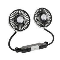 Magideal - Ventilador De Enfriamiento De Automóvil Para El Asiento Trasero Accesorios De Automóviles Usb Ventilador De Automóviles De Doble Cabeza Universal Para