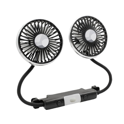 Magideal - Ventilador De Enfriamiento De Automóvil Para El Asiento Trasero Accesorios De Automóviles Usb Ventilador De Automóviles De Doble Cabeza Universal Para