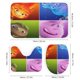 thumbnail image 3 of Elemental-theme 4-Piece Shower Curtain Set with Rugs, Waterproof Bathroom Decor Set Includes Bath Mat, U-Shaped Rug, Toilet Lid Cover and Curtain with Hooks, 3 of 6