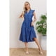 thumbnail image 2 of Vestido Largo Algodon Primavera Mujer Cuello Mao Manga corta 3322, 2 of 3