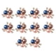 thumbnail image 1 of 10x Flor Rhinestone Cristal Perla Adorno Flatback Botón Multicolor, 1 of 5