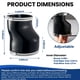 thumbnail image 2 of Adaptador de ventilación para secadora Zookpr de goma, redondo a ovalado, 10 cm, negro, 2 of 6
