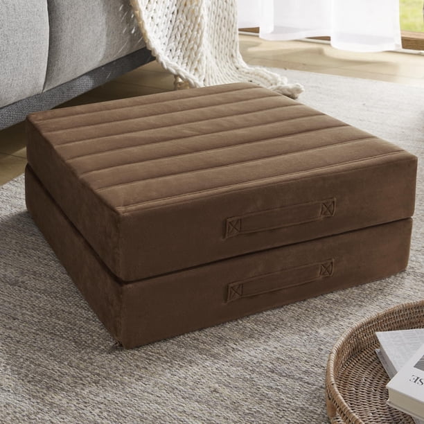 Almohada de suelo Codi de espuma de alta densidad, 2 juegos de 5 cm de grosor, color café