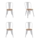 thumbnail image 1 of Pack x 4 silla tolix Blanca con asiento de madera, 1 of 5