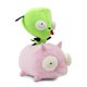 thumbnail image 2 of Peluche Nick Invader Zim GIR Montado en Cerdo de 25 cm, 2 of 9
