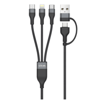 Irm - Cable Múltiple Datos Carga Rápida Usb Usb-C Micro Lightning