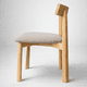 thumbnail image 3 of Silla Yuan de Madera Tapiz de Lino, 3 of 4