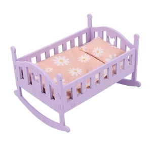 Magideal - Baby Doll Bed Dormitorio Con Ropa De Cama Juego De Muebles Para 1/12 Doll Ornament