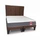 thumbnail image 3 of Cama 2 Plazas Europea América Slim Respaldo Atenas 150x190x50 Cm Tela Chocolate, 3 of 6