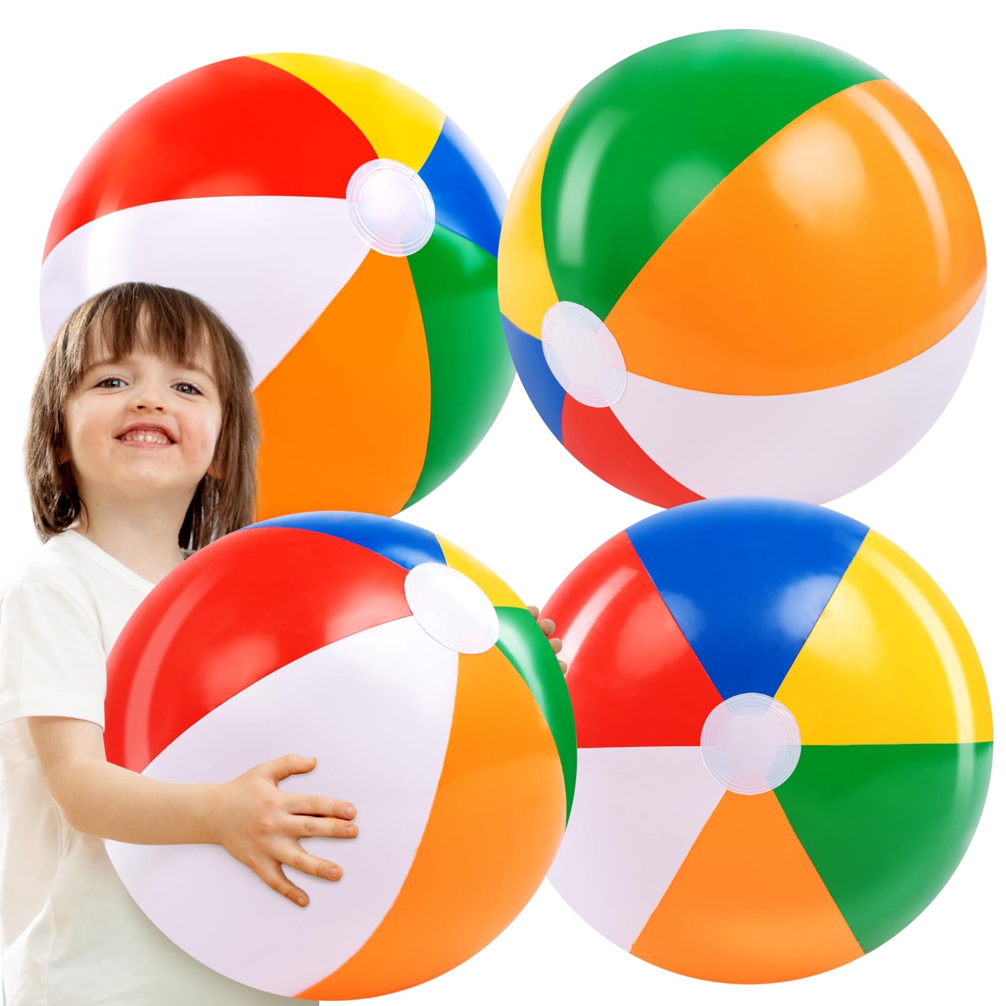 Pelota De Playa Joyin, Juguetes Inflables Para Piscina, 20 Cm, Paquete De 4 Para Fiestas