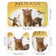 thumbnail image 3 of Mufasa-theme 4-Piece Shower Curtain Set with Rugs, Waterproof Bathroom Decor Set Includes Bath Mat, U-Shaped Rug, Toilet Lid Cover and Curtain with Hooks, 3 of 6