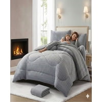 Mylhogar - Set Cubrecama Chiporro Más Sábana Polar King Premium