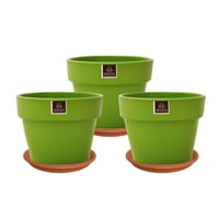 Pottery - Set De 3 Maceta Greta 16Cm Verde Apio Y Sus Platos