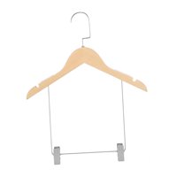 Bothyi - Perchas De Madera Para Trajes, Perchas Para Pantalones, Gancho Giratorio Resistente Y Duradero Con Clips Para Niños