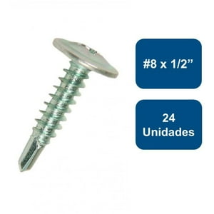 Rukafe Basics - Tornillo Cabeza Lenteja Punta Broca #8 X 1/2"" 24Un.