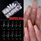 thumbnail image 3 of 100 piezas de uñas postizas acrílicas de cobertura total, manicura tipo ataúd, bailarina, gel UV, kit de uñas acrílicas, herramientas postizas, 3 of 7