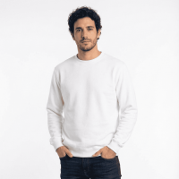 T-World - Polerón Unisex Algodón Afranelado Básico Antipilling Blanco