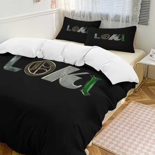 Loki Family Bed 3 Piece Set Personalized Bedding Decor for Kids And Teens Anime Student Dormitory Cover
