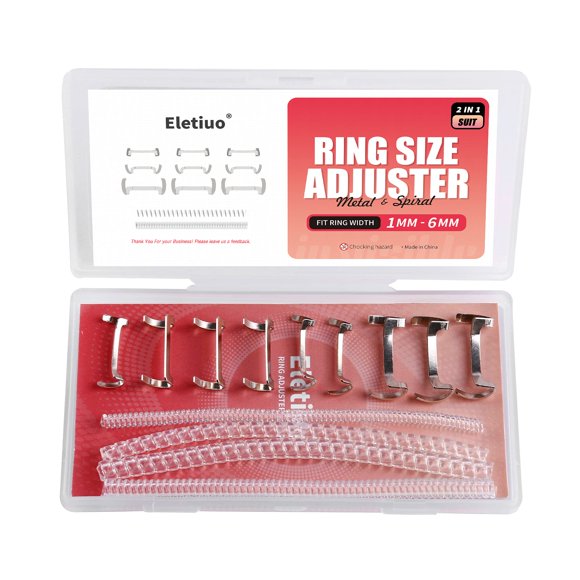 Set de 13 Protectores de Anillos ELETIUO, Metal y Espiral, 1‑6 mm