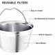 thumbnail image 3 of Filtro de café reutilizable de acero inoxidable para Bunn Brewer 8-12 Cup, 3 of 6